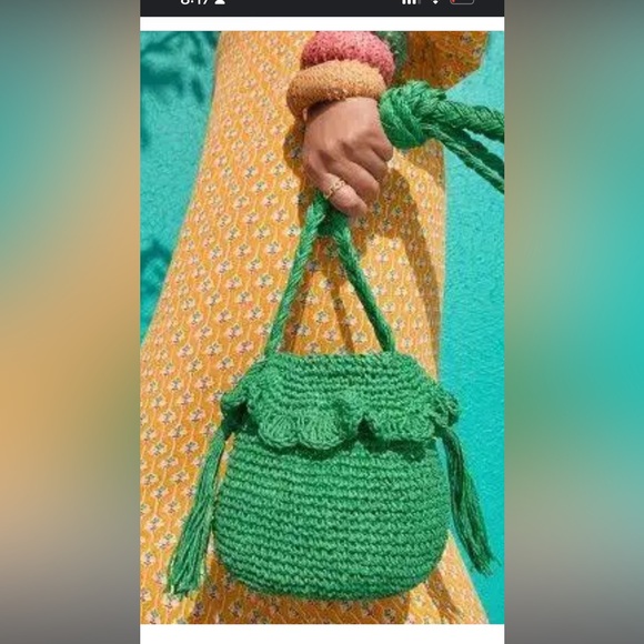Rhode x target green woven bag good condition - Picture 1 of 8